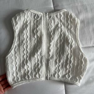 shein textured knit crop top